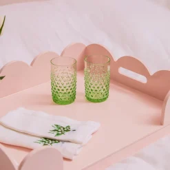 Soft Pink Lacquer Breakfast Tray