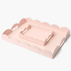 Soft Pink Lacquer Tray Set