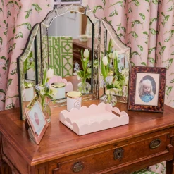 Soft Pink Lacquer Tray Set