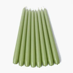 Spring Green Candles (Set of 8)