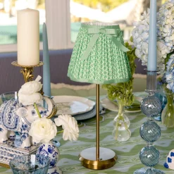 Spring Green Lotus Bow Lampshade (18cm)