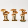 Tall Caramel Velvet Mushrooms (Set of 3)