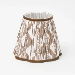 Tall Rechargeable Lamp with Chocolate Ikat Shade (18cm)