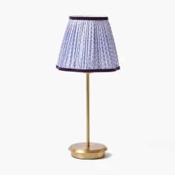 Tall Rechargeable Lamp with Lilac Lotus Shade (18cm)