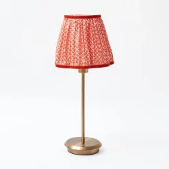 Tall Rechargeable Lamp with Orange Lotus Shade (18cm)