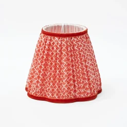 Tall Rechargeable Lamp with Orange Lotus Shade (18cm)