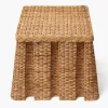 The Bettina Box Pleated Rattan Stool