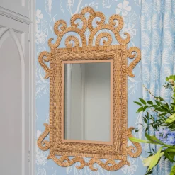 The Small Grand Rattan Mirror