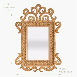 The Small Grand Rattan Mirror