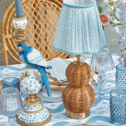 Trio of Rechargeable Rattan Lamps