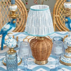 Trio of Rechargeable Rattan Lamps