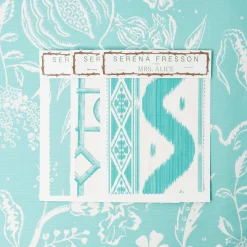 Turquoise Chelsea Square Fabric