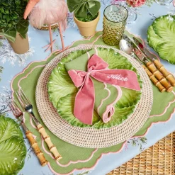 Valérie Green & Pink Placemats (Set of 4)