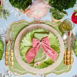 Valérie Green & Pink Placemats & Napkins (Set of 4)