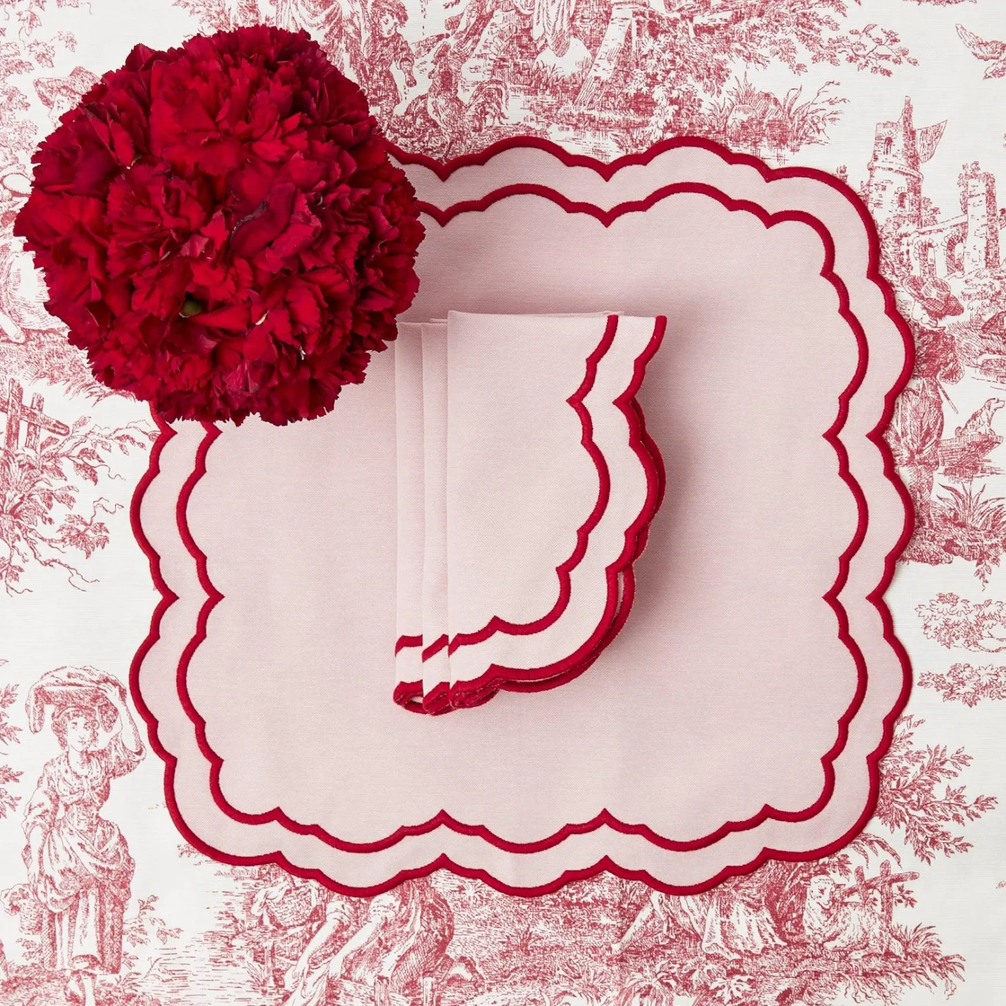 Valérie Pink Napkins (Set of 4)