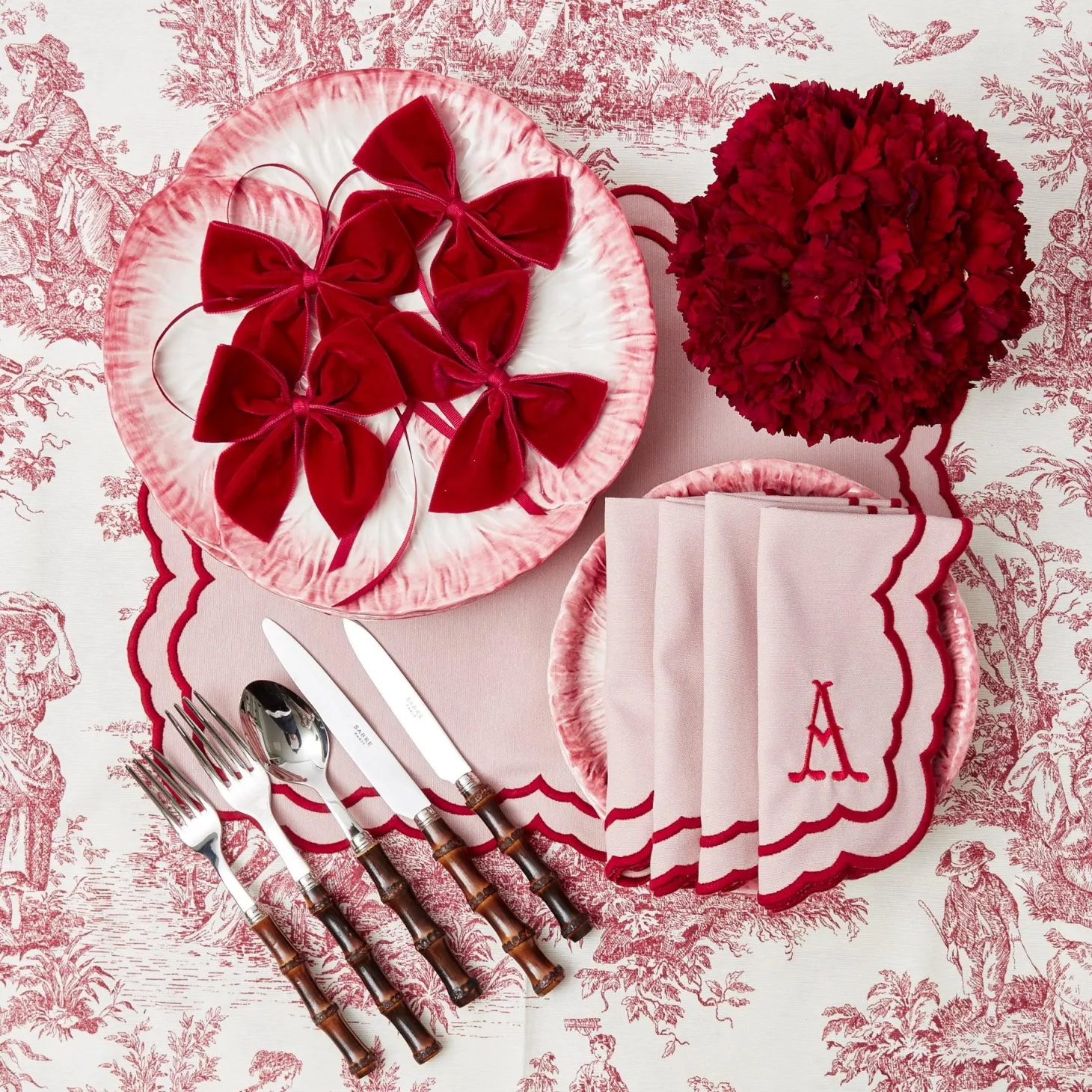 Valérie Pink Napkins (Set of 4)