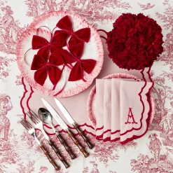 Valérie Pink Placemats & Napkins (Set of 4)