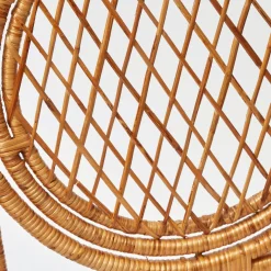Vivienne Rattan Chair with Ikat Seat Pad Cushion