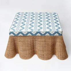 Vivienne Rattan Scalloped Ottoman