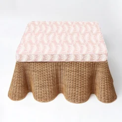 Vivienne Rattan Scalloped Ottoman