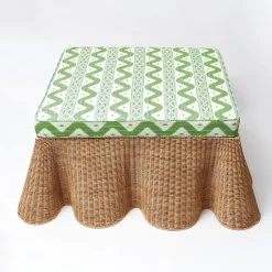 Vivienne Rattan Scalloped Ottoman