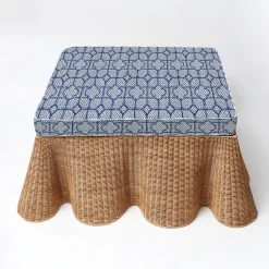 Vivienne Rattan Scalloped Ottoman