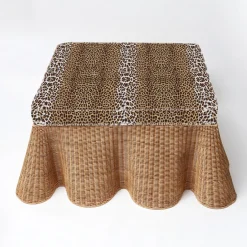 Vivienne Rattan Scalloped Ottoman