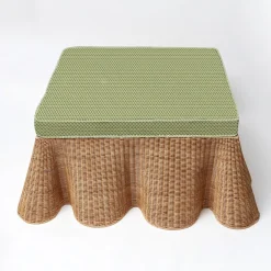 Vivienne Rattan Scalloped Ottoman