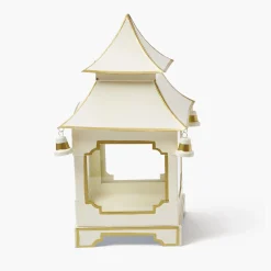 White & Gold Pagoda Lantern