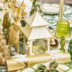 White & Gold Pagoda Lantern