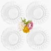 White Lace Dinner & Starter Plates (Set of 8)