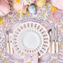 White Lace Dinner & Starter Plates (Set of 8)