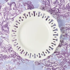White Lace Dinner & Starter Plates (Set of 8)