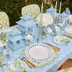 White Lace Dinner & Starter Plates (Set of 8)
