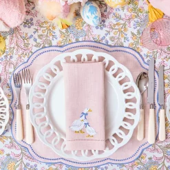 White Lace Dinner & Starter Plates (Set of 8)