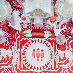 White Lace Nutcracker Dinner Plates (Set of 4)