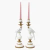 White Parrot Candle Holder (Pair)