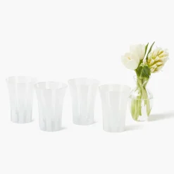 White Positano Glasses (Set of 4)