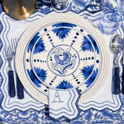 White Rattan Charger Plates (Set of 4)