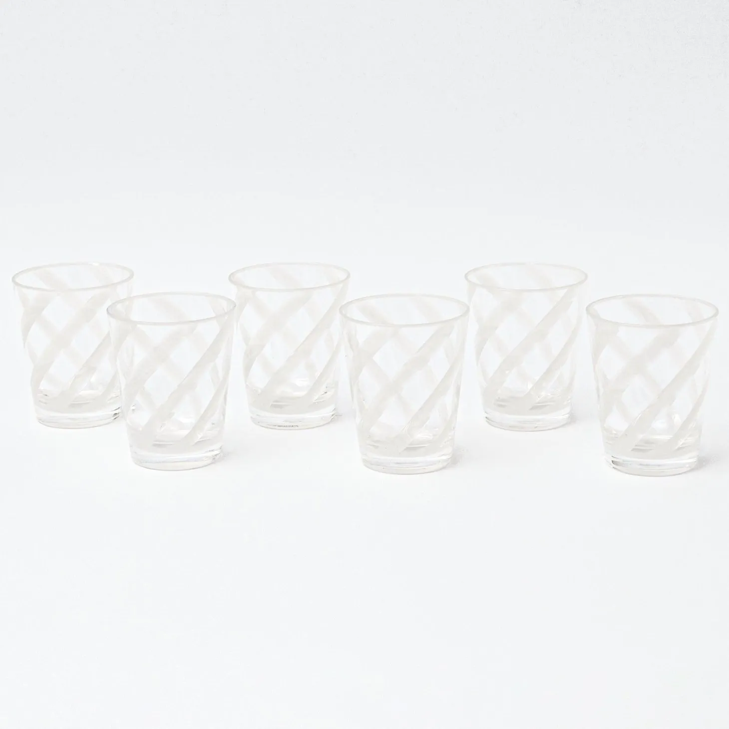 White Swirl Outdoor Glasses (Set of 6)