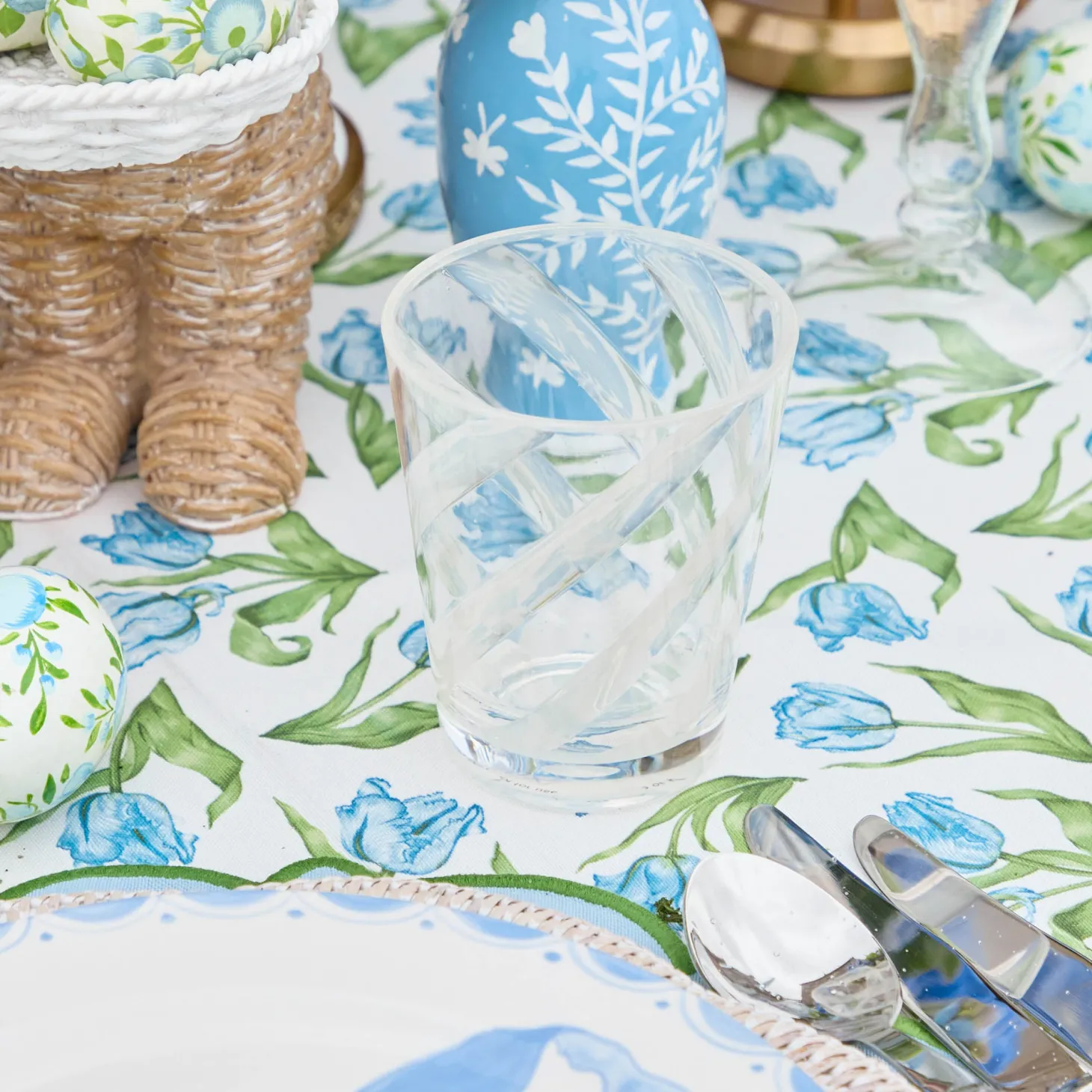 White Swirl Outdoor Glasses (Set of 6)