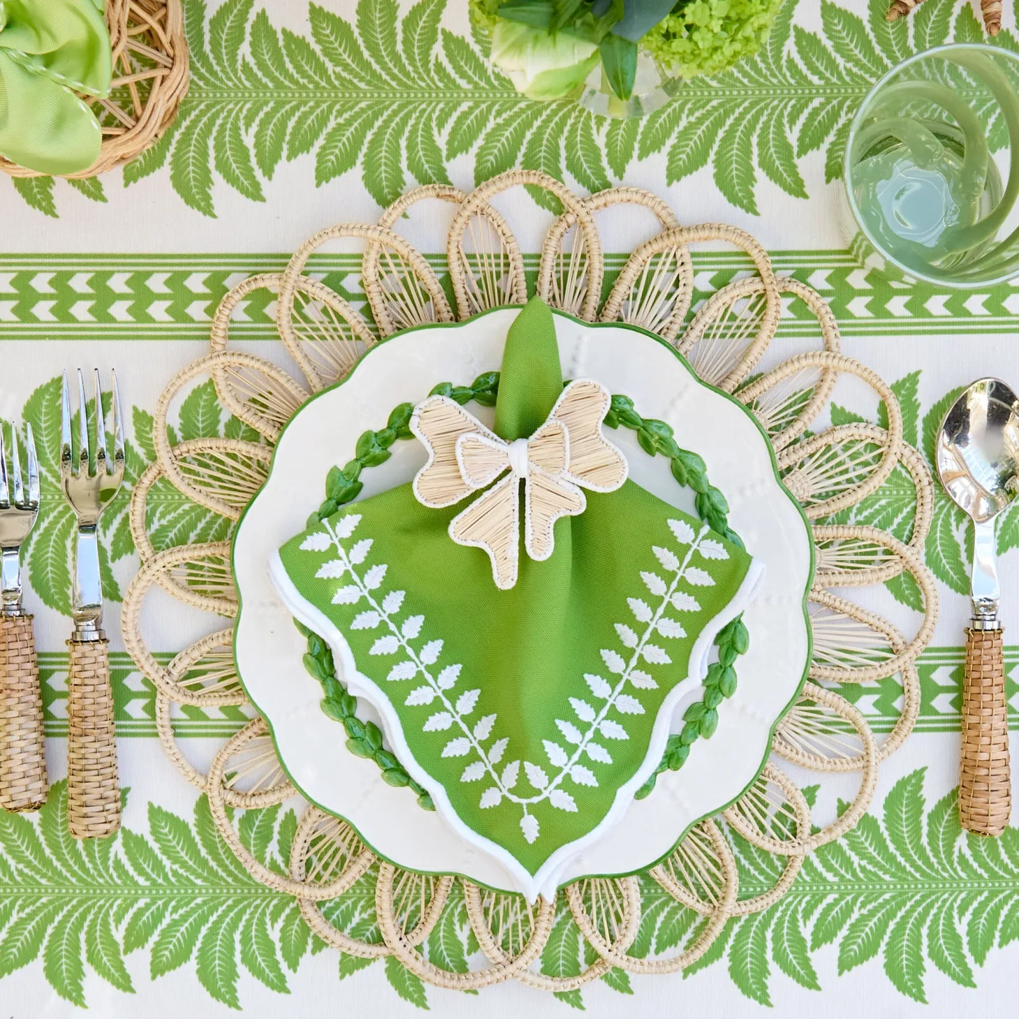 Wicker Napkin Bows (Set of 4)
