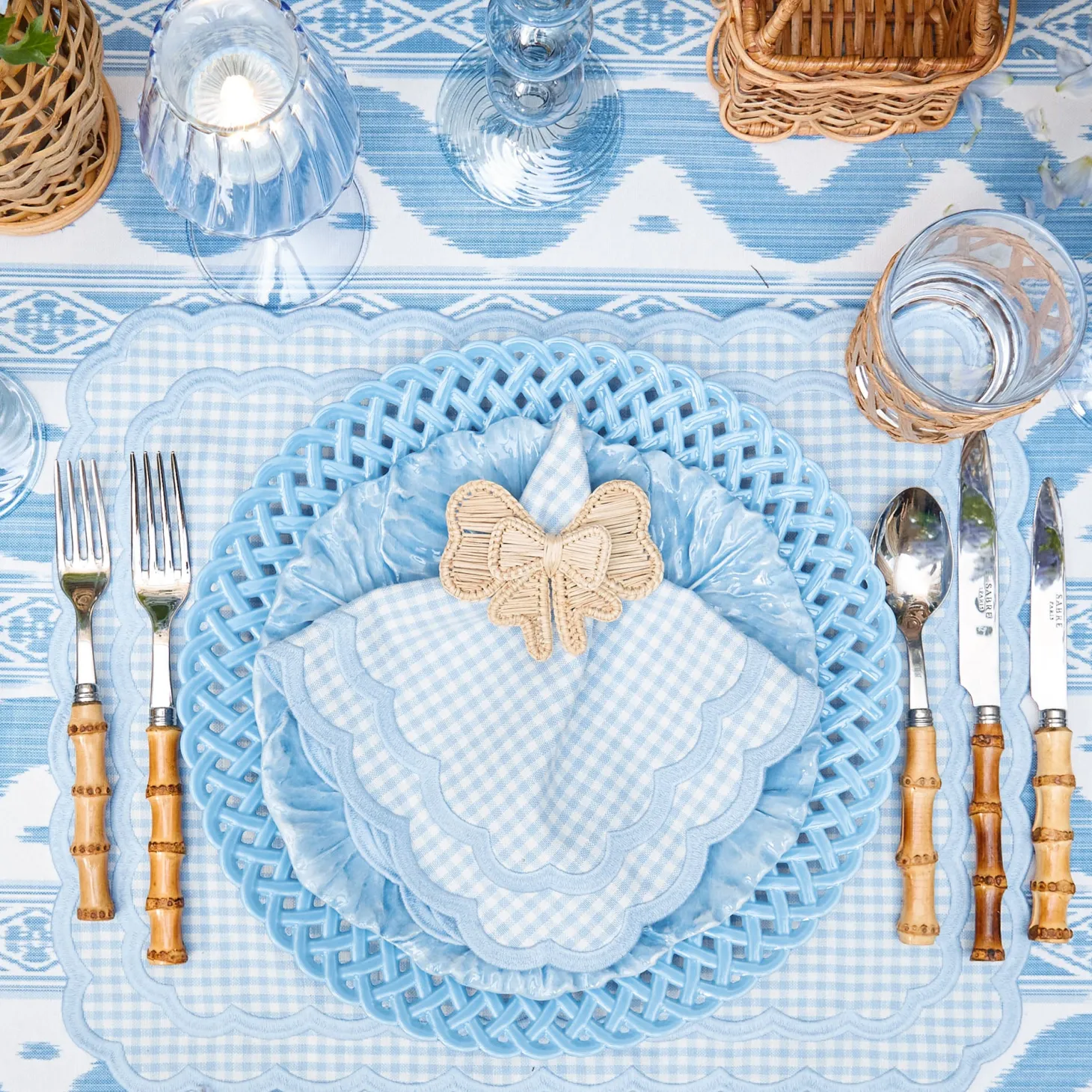 Wicker Napkin Bows (Set of 4)