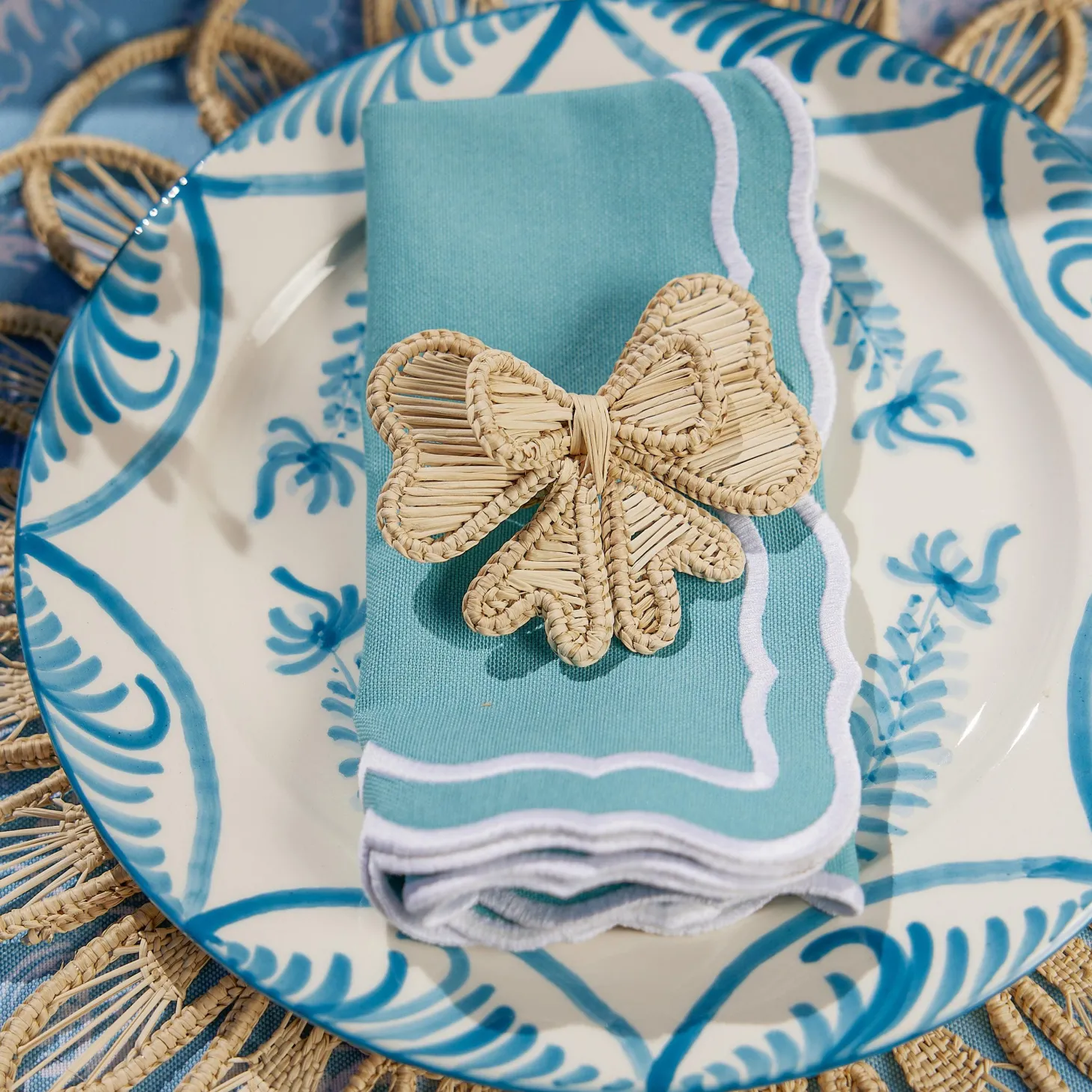 Wicker Napkin Bows (Set of 4)