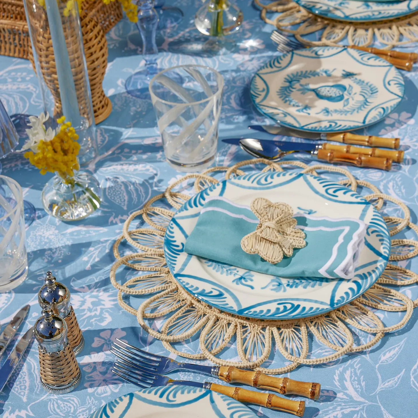 Wicker Napkin Bows (Set of 4)