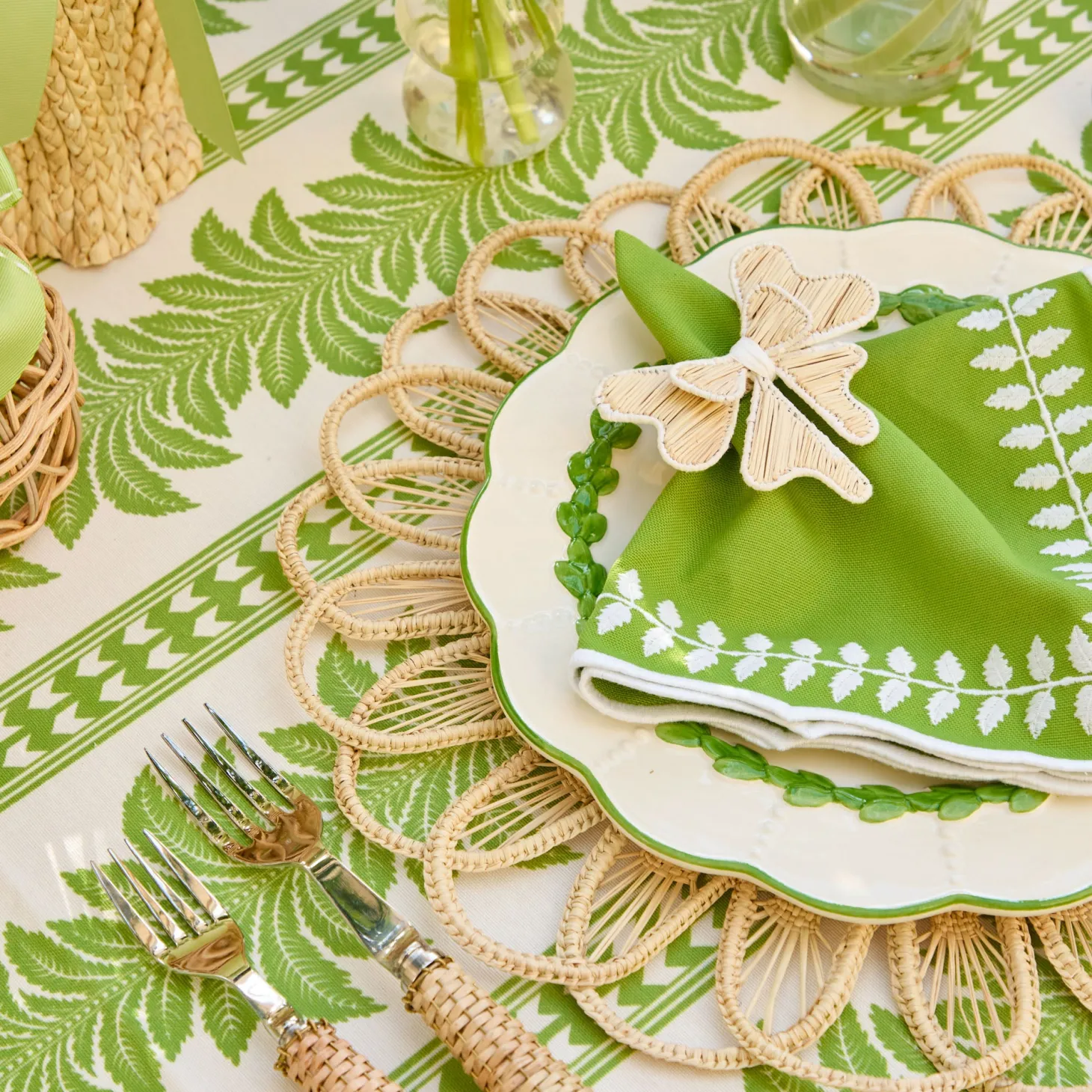 Wicker Napkin Bows (Set of 4)